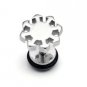 Pair Surgical Stainless Steel Silver Cool Unique Sun Fake Ear Plug Earrings Stud Mens/Lady's