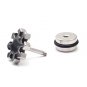 Pair Surgical Stainless Steel Silver Cool Unique Sun Fake Ear Plug Earrings Stud Mens/Lady's