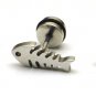 Pair Surgical Stainless Steel Silver Fish Bones Earrings Stud Mens/Ladies