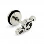 Pair Surgical Stainless Steel Silver Musical Note Treble Clef Earring Stud Mens/Ladies