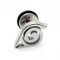 Pair Surigcal Stainless Steel Naruto Symbol Silver Earrings Stud Mens