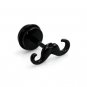 Pair Surgical Stainless Steel Black Moustache Ear Stud Earrings Mens/Lady's