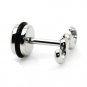Pair Surgical Stainless Steel Silver Moustache Ear Stud Earrings Mens/Lady's