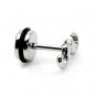 Pair Surgical Stainless Steel Silver Moustache Ear Stud Earrings Mens/Lady's
