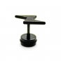 Pair Surgical Stainless Steel Black Lightning Screw Stud Earring Mens/Lady's