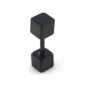 Pair Surgical Stainless Stainless Steel Black 3D Square Cube Barbell Earrings Stud Mens/Lady's