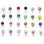 6 Pairs/Lot Round Cut CZ Stainless Steel Barbell Men's Stud Earrings 6mm