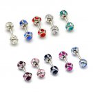 5 Pair/Lot Surgical Steel 5mm Round Circle UFO Barbell Earrings Stud Mens/Lady's
