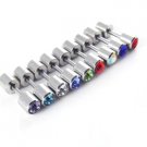 5 pair/Lot Surgical Stainless Steel Ear Piercing Barbell Earrings CZ Gem Stud 4mm