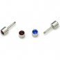 5 pair/Lot Surgical Stainless Steel Ear Piercing Barbell Earrings CZ Gem Stud 4mm