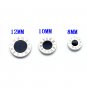 Pair Surgical Stainless Steel Black Round Assorted Size Mens Stud Earrings