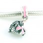 925 Sterling Silver Pink Bouquet Pendant Charm - fits European Beads Bracelets
