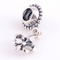 925 Sterling Silver French Lily Pendant Charm - fits European Beads Bracelets