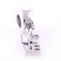 925 Sterling Silver LOVE Clear CZ Dangle Charm - fits European Beads Bracelets