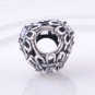 Sterling Silver Floral Brilliance Clear CZ Charm - fits European Beads Bracelets