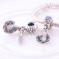 Sterling Artist's Palette Multi-colored CZ Pendant - fit European Beads Bracelets