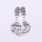 925 Sterling Silver Husband & Wife 2 Part Pendant - fits European Beads Bracelets