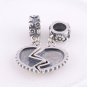 925 Sterling Silver Husband & Wife 2 Part Pendant - fits European Beads Bracelets