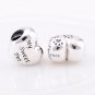 925 Sterling Silver My Sweet Pet Heart Charm - fits European Beads Bracelets