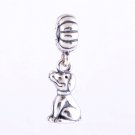 925 Sterling Silver Chinese Zodiac Dog Pendant - fits European Beads Bracelets