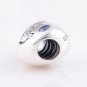 925 Sterling Silver Baby Boy Blue CZ Heart Charm - fits Biagi/Pandora/Troll/All European Bracelets