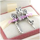 925 Sterling Silver I LOVE DOG GROOMING Charms Gift Set - fits European Beads Bracelets