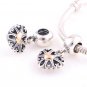 925 Sterling Silver 14ct Gold Filled With Love Pendant Charm - fits European Beads Bracelets