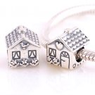 925 Sterling Silver Home Sweet Home Charm - fits Biagi/Pandora/Troll/All European Bracelets
