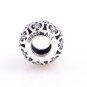 925 Sterling Silver Openwork Intricate Lattice w/ CZ Charm fits European Beads Bracelets