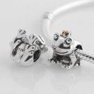 925 Sterling Silver Frog Prince Charm - fits European Beads Bracelets