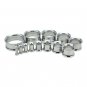 ~10 Pairs Combo~ 316L Surgical Steel Double Flare Screw Ear Gauges Tunnel Plug Kit Stretchers