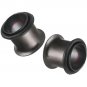 Pair 8G 3mm Black Single Flare 316L Surgical Steel Flesh Tunnels Ear Plug Expanders Gauges
