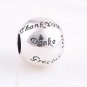 925 Sterling Silver Thank You Charm - fits European Beads Bracelets