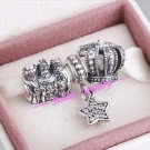 925 Sterling Silver FOLLOW THE STAR Charm Gift Set - fits Biagi/Pandora/Troll/European Bracelets