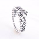 925 Sterling Silver My Princess Tiara w/ Clear CZ Ring - Size US 6,7,8,9