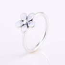925 Sterling Silver White Daisy Flower Ring - Size US 6,7,8,9