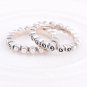 925 Sterling Silver Swirl & White Pearl Stacking Ring - Size US 6,7,8,9