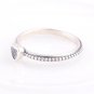 925 Sterling Silver One Love Clear Heart Stacking Ring - Size US 6,7,8,9