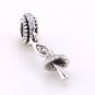 925 Sterling Silver Ballerina Dangle w/ CZ Pendant fits European Beads Bracelets