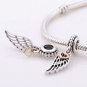 925 Sterling Silver 14ct Love & Guidance Wing Pendant Charm - fits European Beads Bracelets