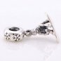 925 Sterling Silver Snowboarder Dangle w/ Red Enamel Pendant fits fits Biagi/Pandora/Troll Bracelets
