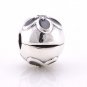 925 Sterling Silver Mystic Floral w/ CZ & Enamel Clip - fits European Beads Bracelets