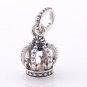 925 Sterling Silver Noble Splender Crown Dangle Necklace Pendant Charm - European Style