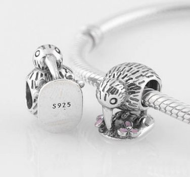 925 Sterling Silver Kiwi Bird Charm - fits European Beads Bracelets