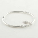 925 Sterling Silver Charm Beads Bracelet - fits European Beads Charms