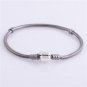 925 Oxidized Sterling Silver Bracelet with Barrel Clasp - fits European Beads Charms