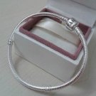 925 Sterling Silver Bracelet with Barrel Clasp - fits European Beads Charms