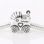 925 Sterling Silver Baby Pram/Carriage/Stroller Charm - fits European Beads Bracelets