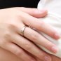 Set of Titanium Stainless Steel Cross "Endless Love" CZ Anniversary Couple Engagement Rings Band