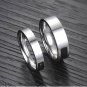 Set of Titanium Stainless Steel CZ "LOVE DEVOTION" Couple Promise Ring Wedding Band Set